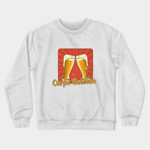 Carpe Beerum Crewneck Sweatshirt by Printadorable